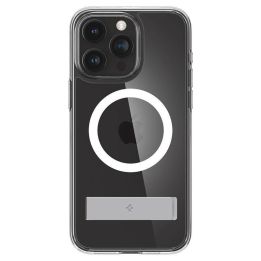 Spigen Ultra Hybrid S MagSafe dėklas su stovu iPhone 15 Pro - skaidrus