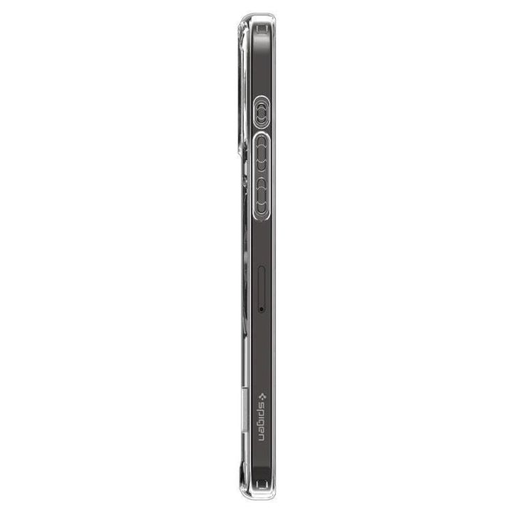 Spigen Ultra Hybrid S MagSafe dėklas su stovu iPhone 15 Pro - skaidrus