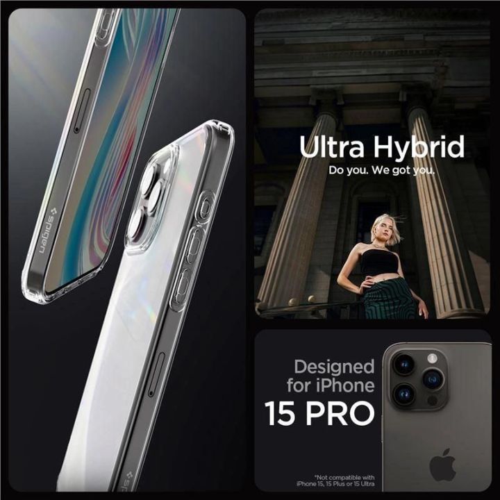 SPIGEN ULTRA HIBRIDINIS IPHONE 15 PRO FROST CLEAR