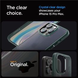 Spigen Ultra Hybrid , šalčio žalia - iPhone 15 Pro Max