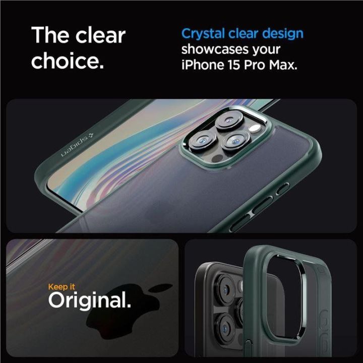 Spigen Ultra Hybrid , šalčio žalia - iPhone 15 Pro Max