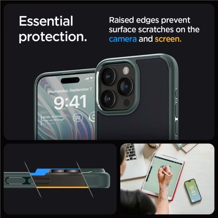 Spigen Ultra Hybrid , šalčio žalia - iPhone 15 Pro Max