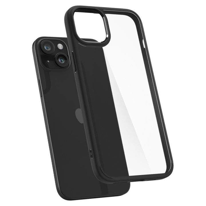 SPIGEN ULTRA HIBRIDINIS IPHONE 15 MATINĖS JUODOS SPALVOS