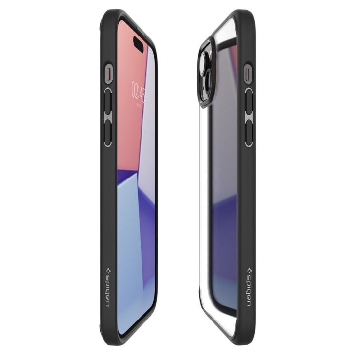SPIGEN ULTRA HIBRIDINIS IPHONE 15 MATINĖS JUODOS SPALVOS