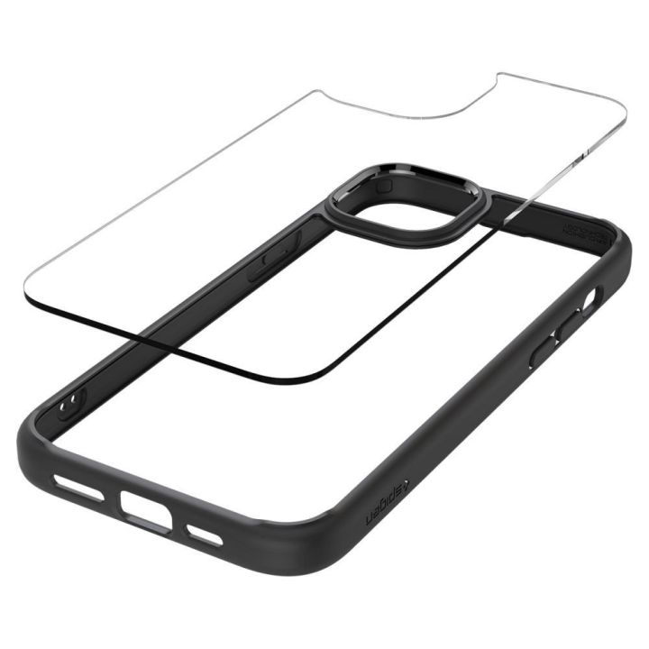 SPIGEN ULTRA HIBRIDINIS IPHONE 15 MATINĖS JUODOS SPALVOS