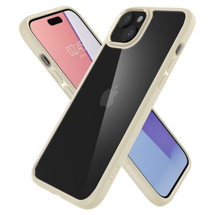 Spigen Ultra Hybrid dėklas iPhone 15 Plus - Smėlio spalvos