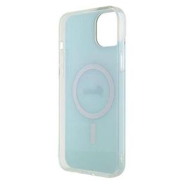 Guess IML Iridescent MagSafe dėklas iPhone 15 Plus - turkusowe
