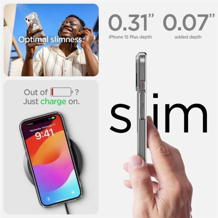 SPIGEN ULTRA HYBRID MAG MAGSAFE IPHONE 15 PLUS ZERO ONE WHITE