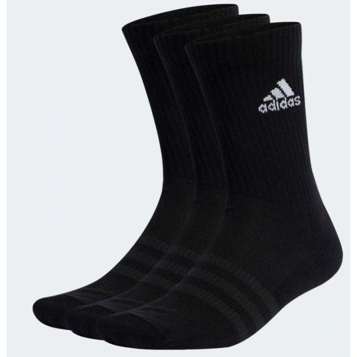 Medvilninės kojinės su amortizacija adidas Cushioned Crew, 3 poros, juodos