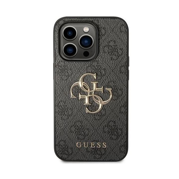 Guess dėklas GUHCP15L4GMGGR, skirtas iPhone 15 Pro - pilkas
