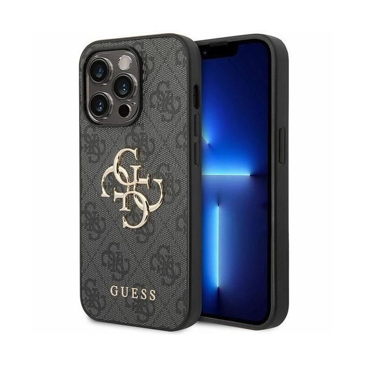 Guess dėklas GUHCP15L4GMGGR, skirtas iPhone 15 Pro - pilkas
