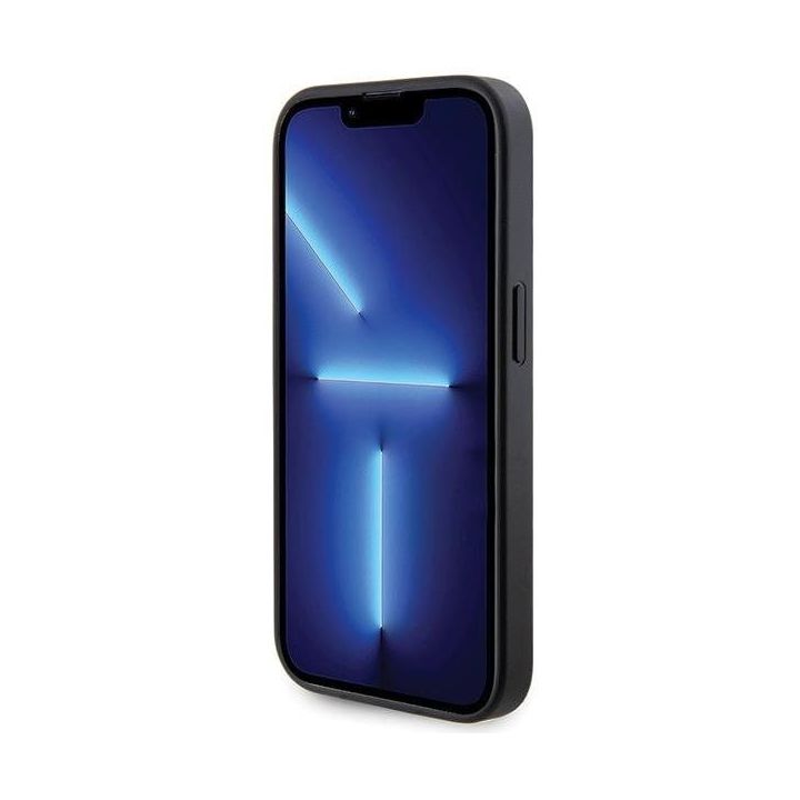 Dėklas Guess Strass Metal Logo do iPhone 15 Pro - juodos spalvos