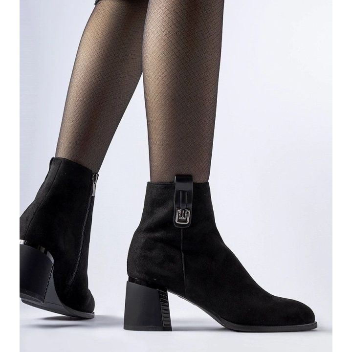 Juodi šilti stiletto batai Bangor