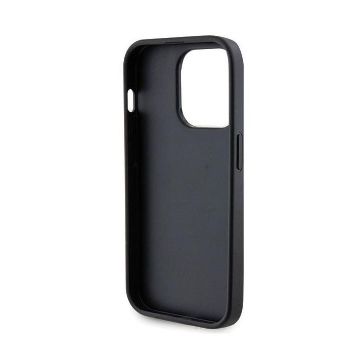 Dėklas Guess Strass Metal Logo do iPhone 15 Pro - juodos spalvos