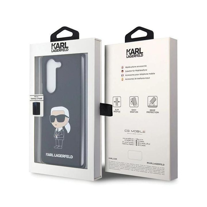 Dėklas Karl Lagerfeld Silicone Ikonik do Samsung Galaxy Z Fold 5 - Juodos spalvos