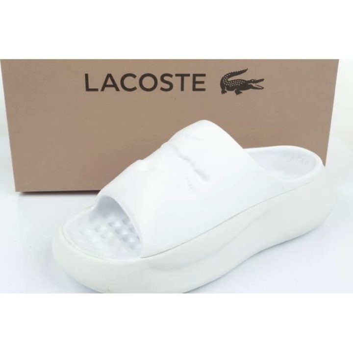 Moteriškos šlepetės Lacoste Serve Slide, baltos