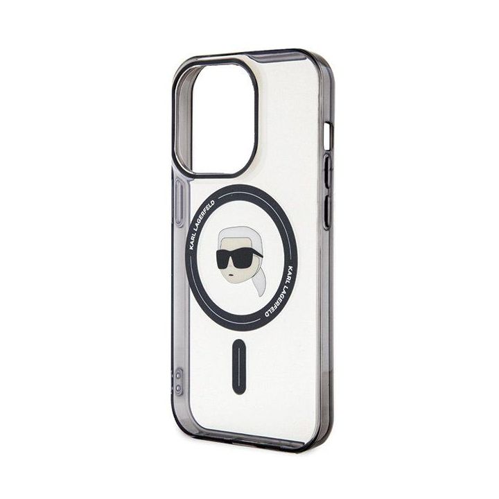 Karl Lagerfeld IML Karl's Head MagSafe dėklas iPhone 15 Pro Max - skaidrus