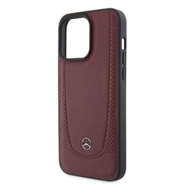 Mercedes Leather Urban Bengale dėklas iPhone 15 Pro - raudonas