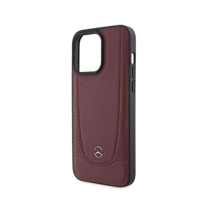 Mercedes Leather Urban Bengale dėklas iPhone 15 Pro - raudonas