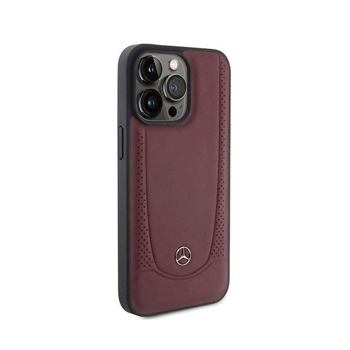 Mercedes Leather Urban Bengale dėklas iPhone 15 Pro - raudonas