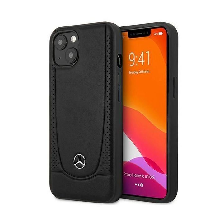 Dėklas Mercedes odinis miestietiškas iPhone 15 Plus - rankinis