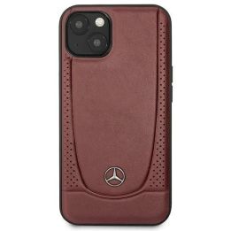 Dėklas Mercedes odinis miestietiškas bengaliukas į iPhone 15 - raudona