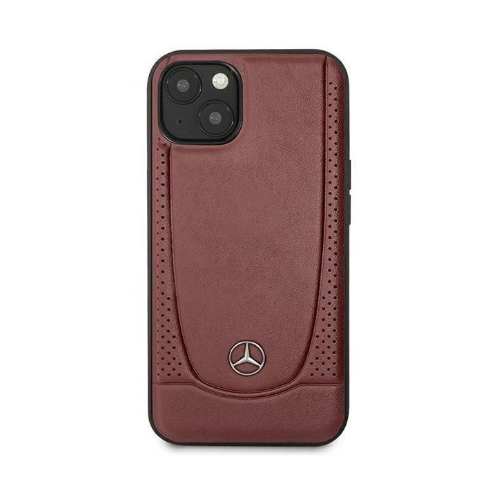 Dėklas Mercedes odinis miestietiškas bengaliukas į iPhone 15 - raudona