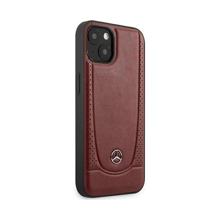 Dėklas Mercedes odinis miestietiškas bengaliukas į iPhone 15 - raudona