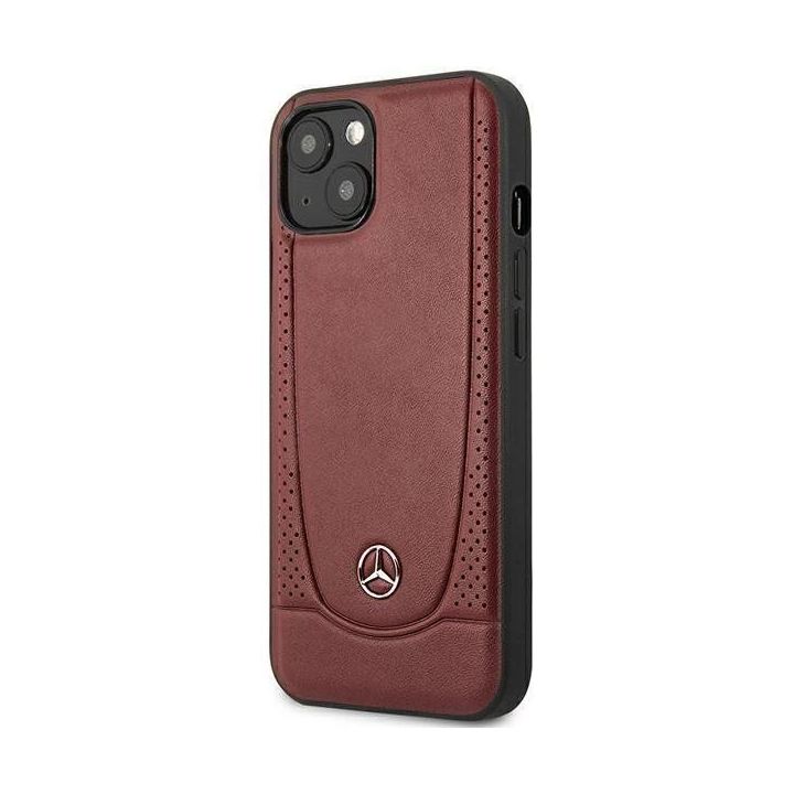 Dėklas Mercedes odinis miestietiškas bengaliukas į iPhone 15 - raudona