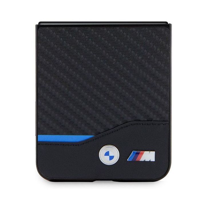 BMW odinis anglies dvideginio dėklas Samsung Galaxy Z Flip 5 - juodas