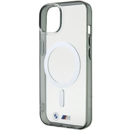 BMW Silver Ring MagSafe dėklas skirtas iPhone 15 – Skaidrus