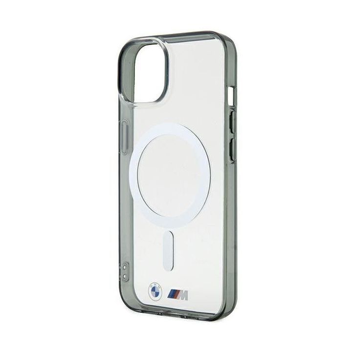 BMW Silver Ring MagSafe dėklas skirtas iPhone 15 – Skaidrus