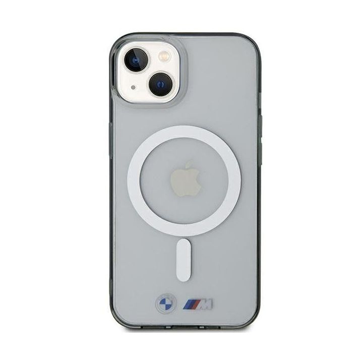 BMW Silver Ring MagSafe dėklas skirtas iPhone 15 – Skaidrus