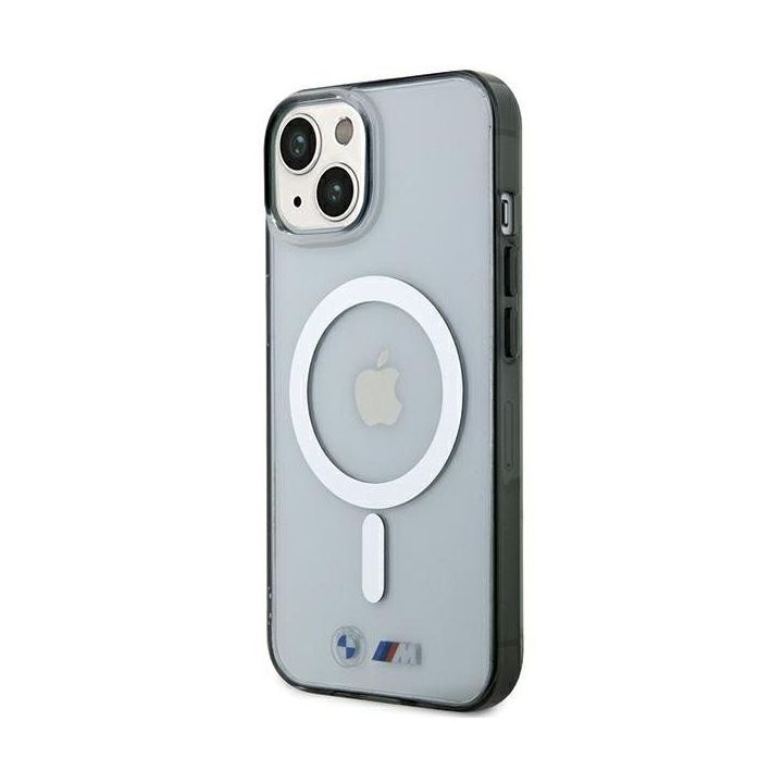 BMW Silver Ring MagSafe dėklas skirtas iPhone 15 – Skaidrus