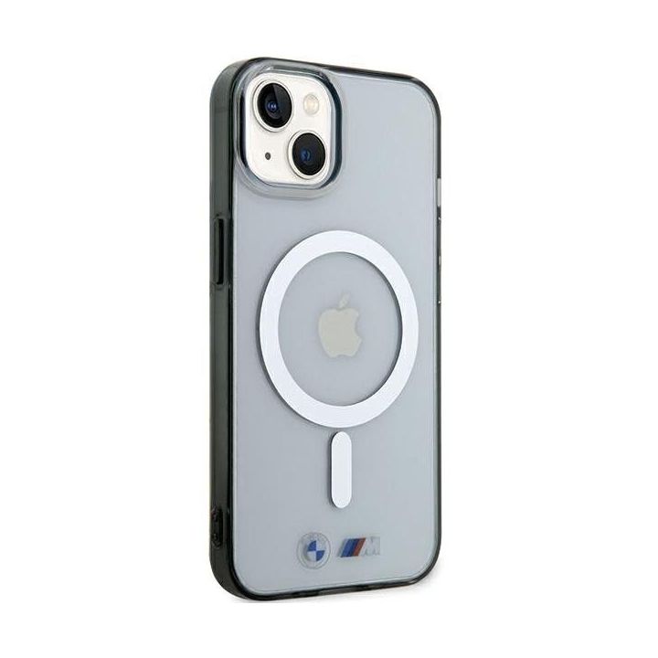 BMW Silver Ring MagSafe dėklas skirtas iPhone 15 – Skaidrus