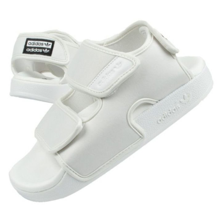 Basutės su reguliuojamu užsegimu adidas Adilette, baltos