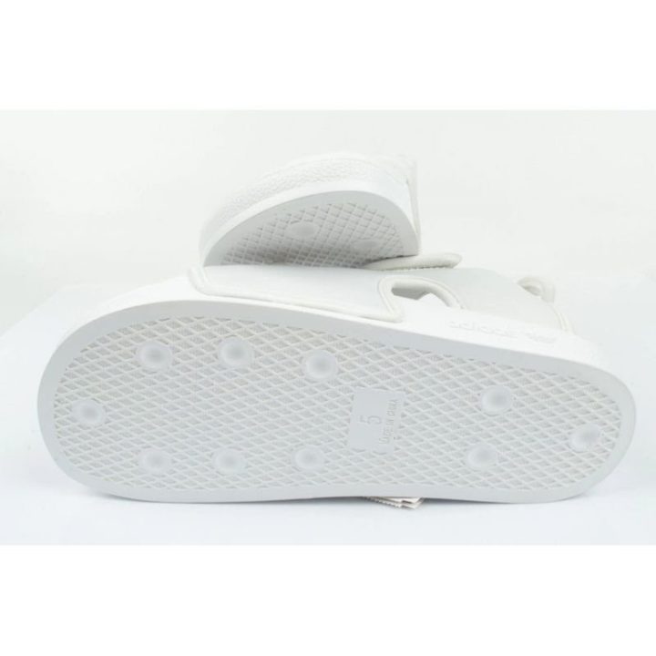 Basutės su reguliuojamu užsegimu adidas Adilette, baltos