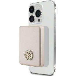 Guess MagSafe 4G Strassed Metal Logo 5W 3000mAh indukcinis maitinimo šaltinis - auksinis