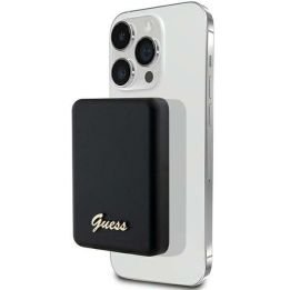 Guess MagSafe Metal Script Logo 5W 3000mAh indukcinis powerbankas - juodas