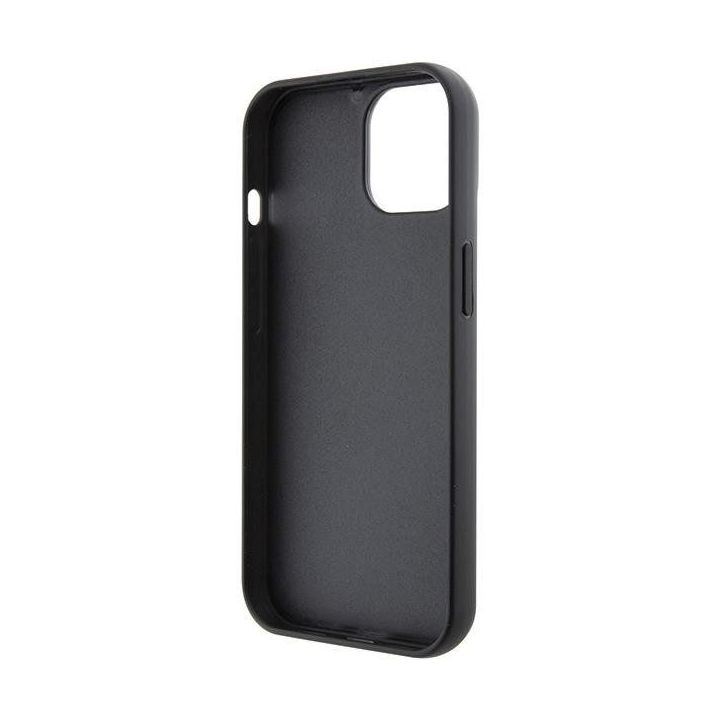 Karl Lagerfeld Fixed Glitter Iconic Logo metalinis dėklas iPhone 15 - juodas