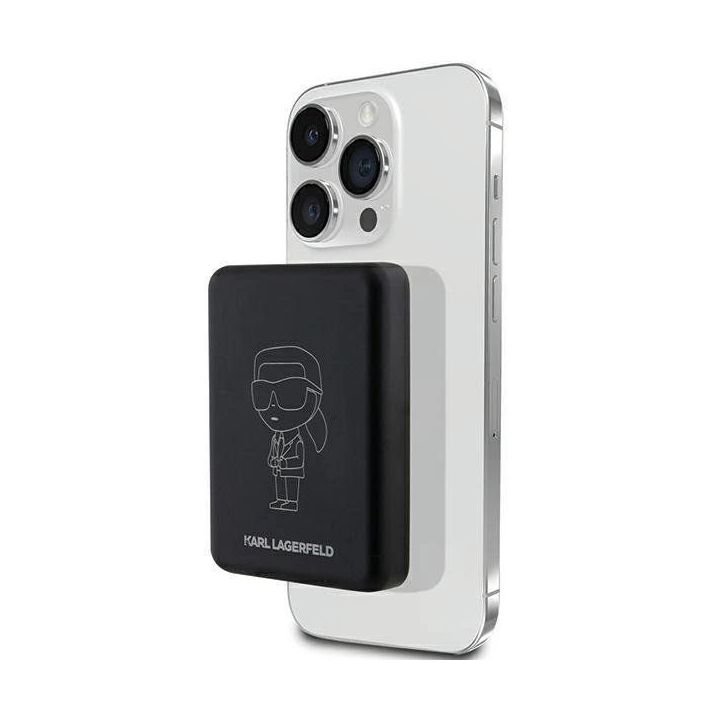 Karl Lagerfeld NFT Outline Ikonik MagSafe 5000 mAh indukcinis maitinimo blokas - juodas
