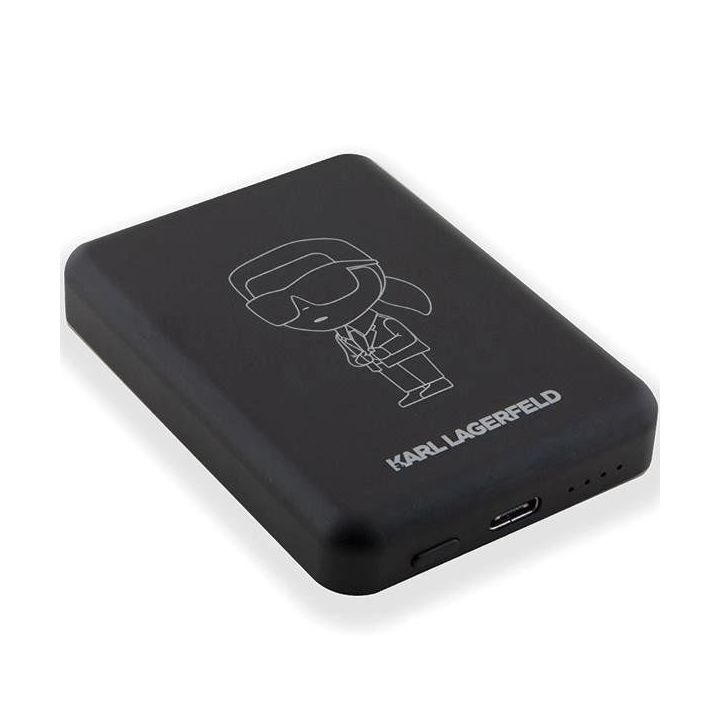 Karl Lagerfeld NFT Outline Ikonik MagSafe 5000 mAh indukcinis maitinimo blokas - juodas