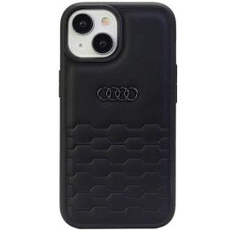 Audi GT sintetinės odos dėklas iPhone 15 Plus - juodas