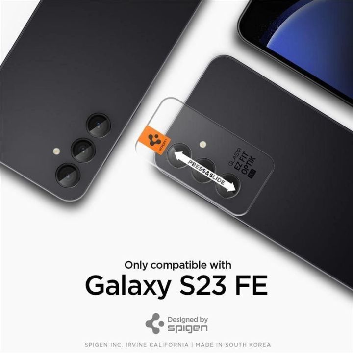 SPIGEN OPTIK.TR EZ FIT KAMEROS APSAUGA 2 VNT. GALAXY S23 FE JUODA