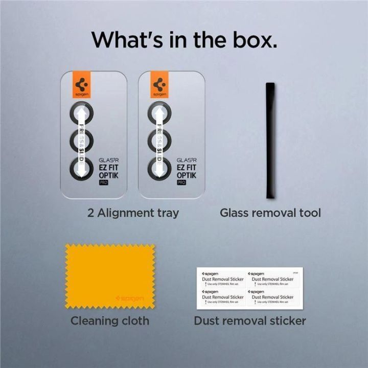 SPIGEN OPTIK.TR EZ FIT KAMEROS APSAUGA 2 VNT. GALAXY S23 FE JUODA