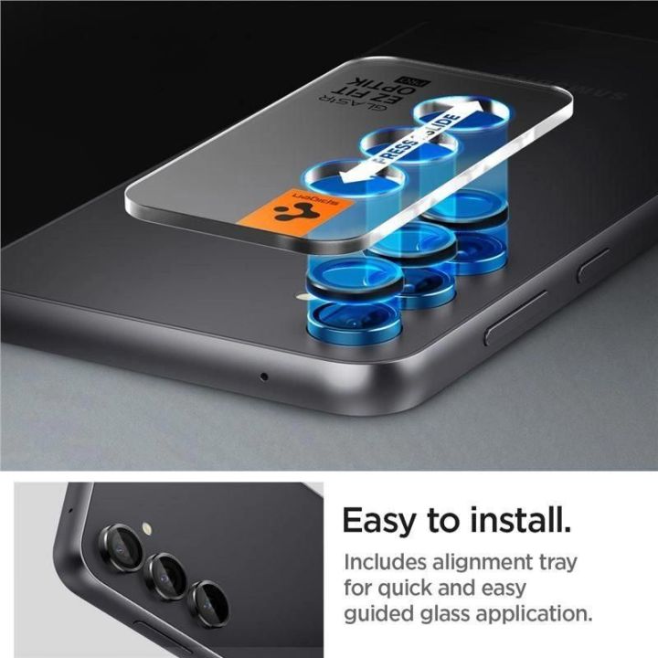 SPIGEN OPTIK.TR EZ FIT KAMEROS APSAUGA 2 VNT. GALAXY S23 FE JUODA