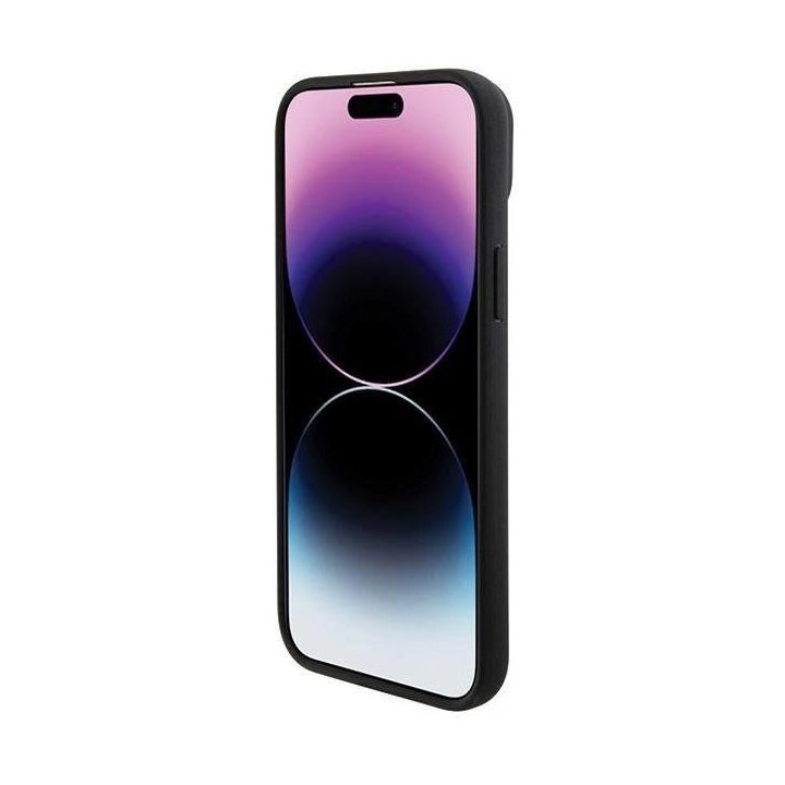 BMW odinis antspaudas iPhone 15 Plus su trispalviu antspaudu - juodos spalvos