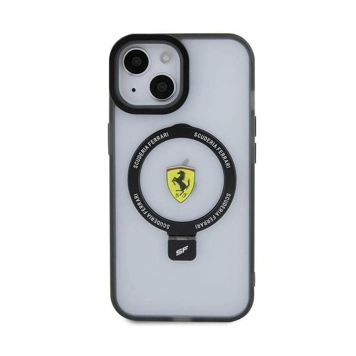 Ferrari Ring Stand 2023 Collection MagSafe dėklas iPhone 15 - skaidrus
