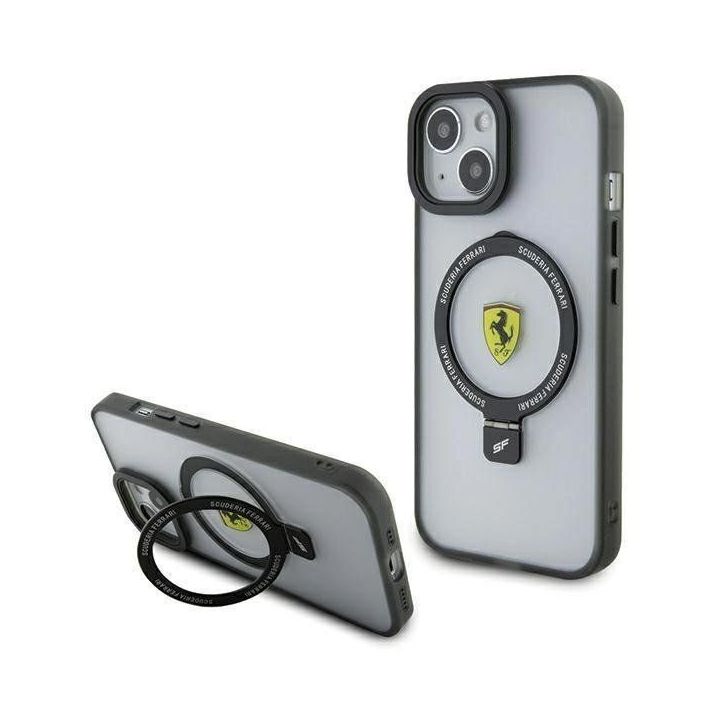 Ferrari Ring Stand 2023 Collection MagSafe dėklas iPhone 15 - skaidrus