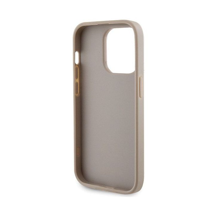 Dėklas Guess Strass Metal Logo do iPhone 15 Pro - aukso spalvos